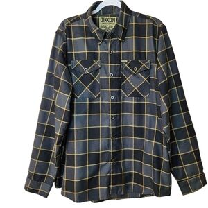 DIXXON The Boot Hill Men's Flannel Plaid Long Sleeve Button Down Shirt L